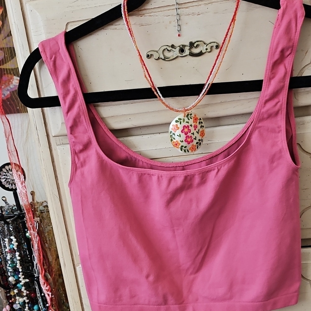 Free People 🌼 Intimately Rose Pink Crop Tank♡
